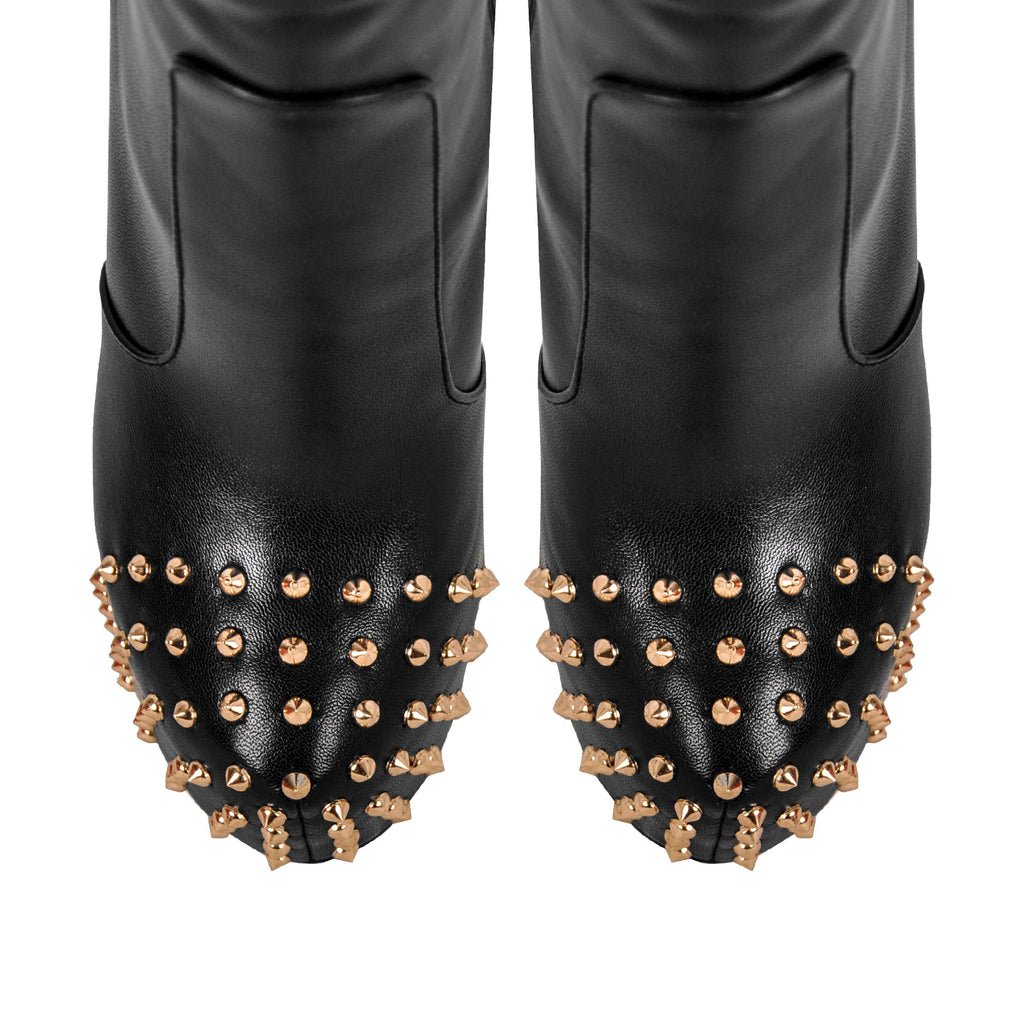 Round Toe Stiletto Rivet Over The Knee Boots