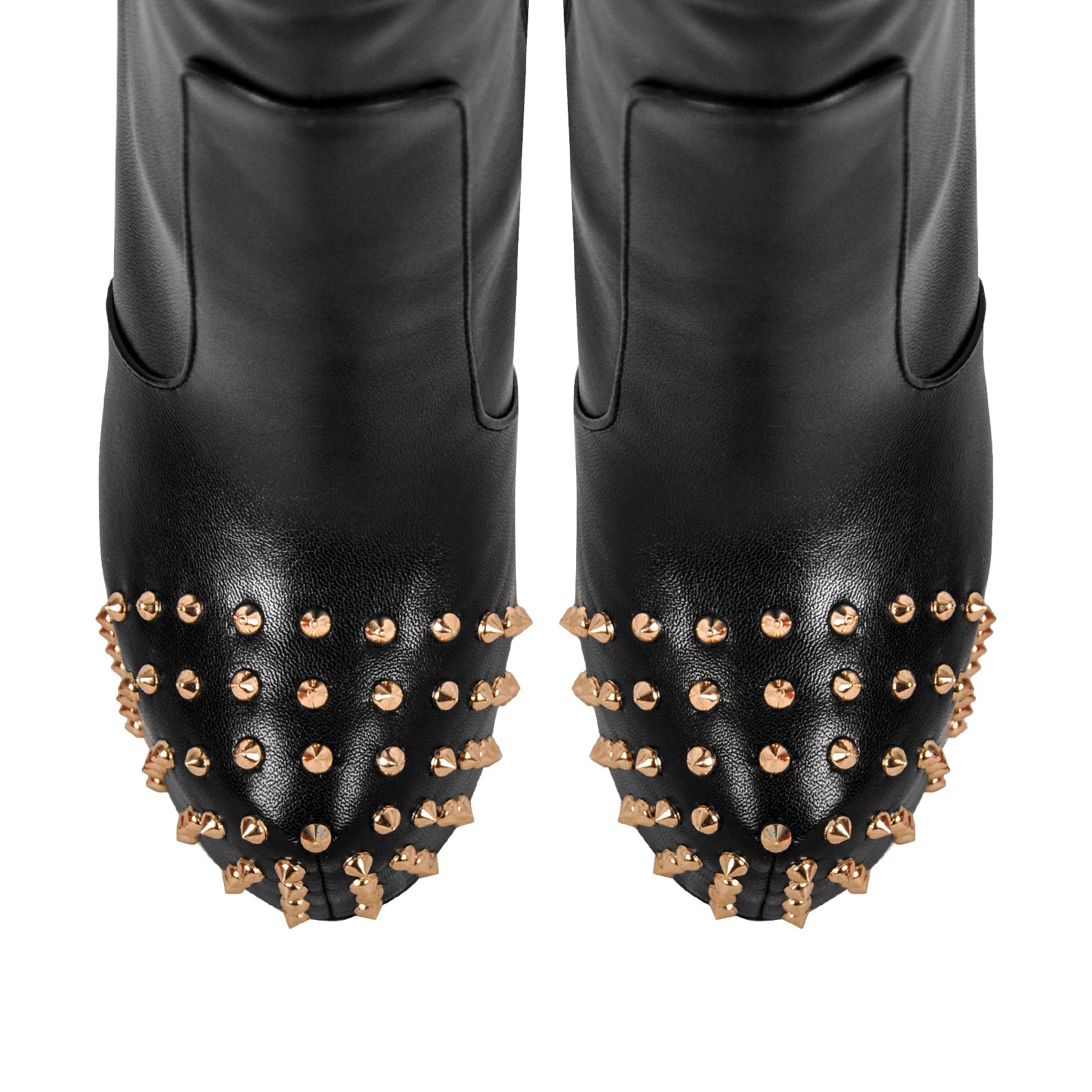 Round Toe Stiletto Rivet Over The Knee Boots