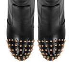 Load image into Gallery viewer, Round Toe Stiletto Rivet Over The Knee Boots
