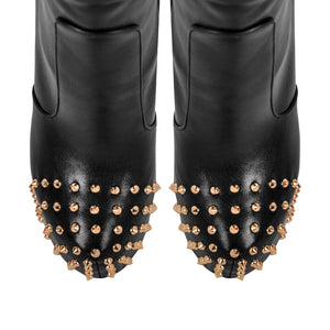 Round Toe Stiletto Rivet Over The Knee Boots