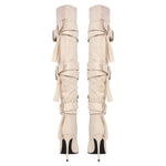 Load image into Gallery viewer, Pointed Toe Buckle Strap Over The Knee Boots
