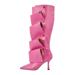 Load image into Gallery viewer, Pointed Toe Buckle Stiletto Removable Boots
