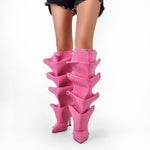 Load image into Gallery viewer, Pointed Toe Buckle Stiletto Removable Boots
