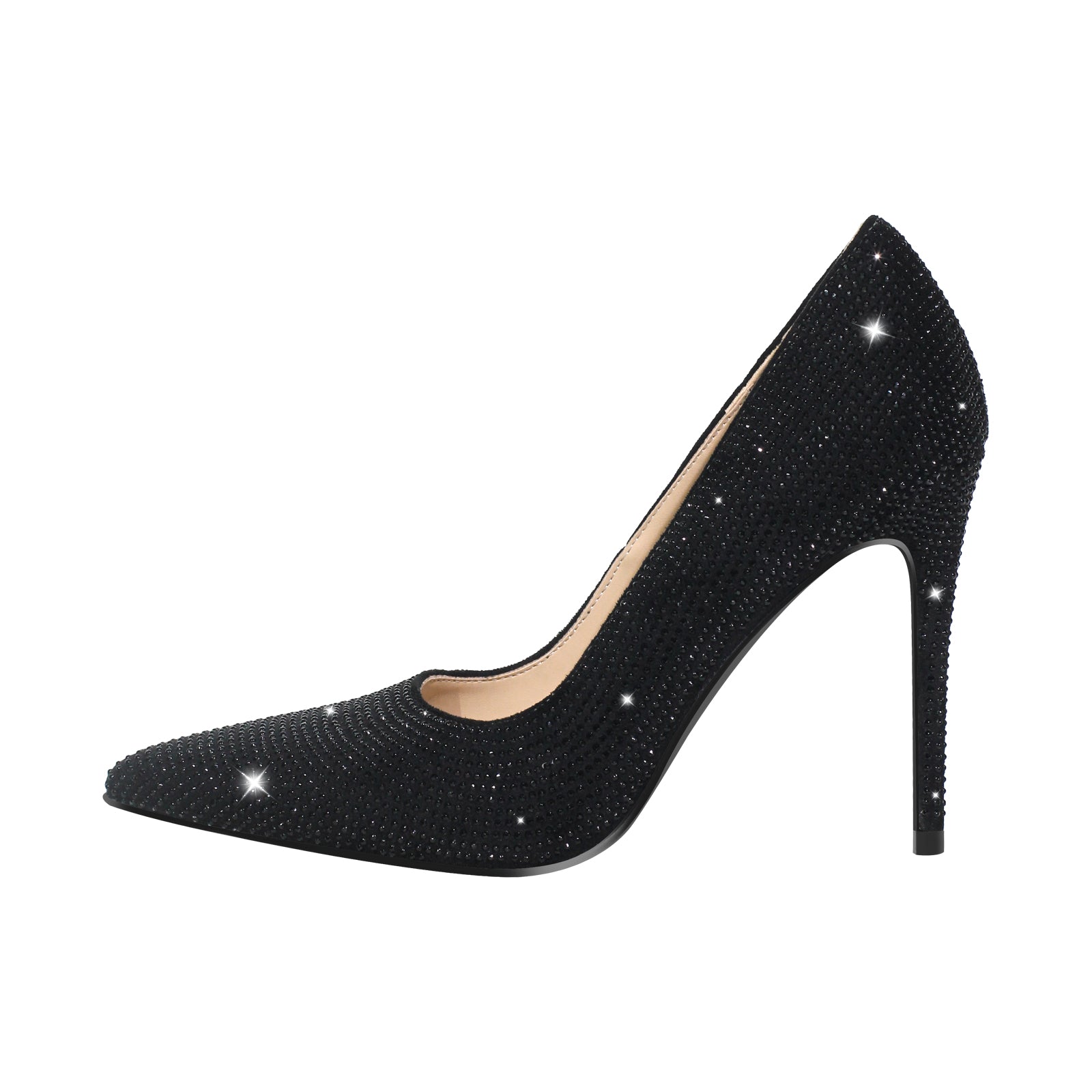 Rhinestone Pointed Toe Stiletto Pumps