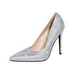 Load image into Gallery viewer, Rhinestone Pointed Toe Stiletto Pumps
