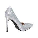 Load image into Gallery viewer, Rhinestone Pointed Toe Stiletto Pumps
