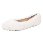 Load image into Gallery viewer, White Fluffy Round Toe Flats
