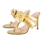 Load image into Gallery viewer, Open Toe Strap Bow Stiletto Sandals
