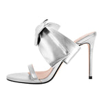 Load image into Gallery viewer, Open Toe Strap Bow Stiletto Sandals
