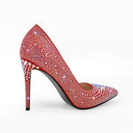 Load image into Gallery viewer, Rhinestone Pointed Toe Stiletto Pumps
