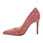 Load image into Gallery viewer, Rhinestone Pointed Toe Stiletto Pumps
