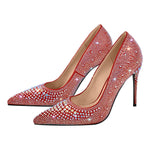 Load image into Gallery viewer, Rhinestone Pointed Toe Stiletto Pumps
