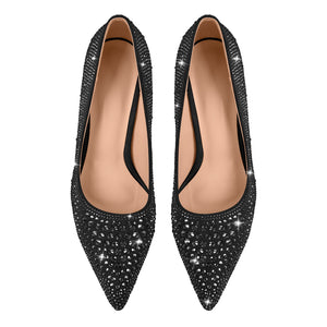 Rhinestone Pointed Toe Stiletto Pumps