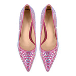 Load image into Gallery viewer, Rhinestone Pointed Toe Stiletto Pumps
