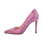 Load image into Gallery viewer, Rhinestone Pointed Toe Stiletto Pumps
