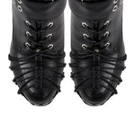 Load image into Gallery viewer, Buckle Lace-up Platform Knee High Boots
