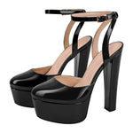 Load image into Gallery viewer, Platform Chunky Heel Ankle Strap Slingback Pumps
