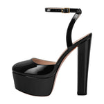 Load image into Gallery viewer, Platform Chunky Heel Ankle Strap Slingback Pumps
