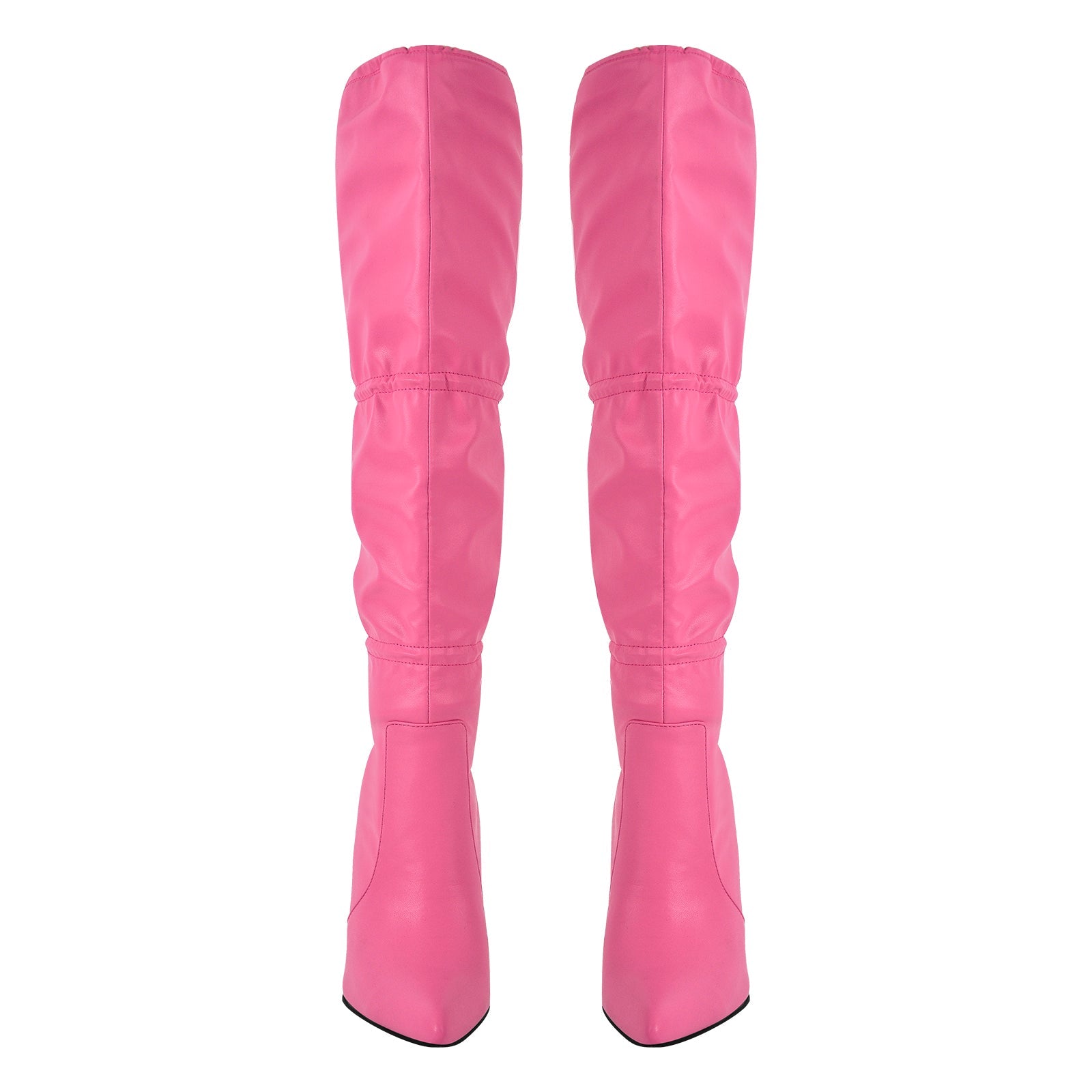 Pointed Toe Lace-up Stiletto Knee High Boots