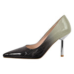 Load image into Gallery viewer, Pointed Toe Gradient Stone Stiletto Pumps
