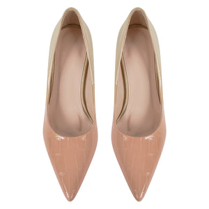 Pointed Toe Gradient Stone Stiletto Pumps