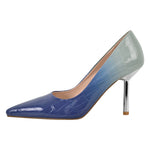 Load image into Gallery viewer, Pointed Toe Gradient Stone Stiletto Pumps
