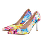 Load image into Gallery viewer, Pointed Toe Gradient Stone Stiletto Pumps
