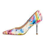 Load image into Gallery viewer, Pointed Toe Gradient Stone Stiletto Pumps
