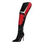 Load image into Gallery viewer, Pointed Toe Color-coordinated Stiletto Over the Knee Boots
