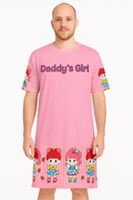 Pretty Sissy Baby Dolls Border T-shirt Dress | Sissy Men Night Dress T-shirt Dress