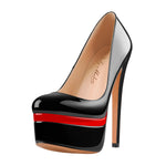 Load image into Gallery viewer, Round Toe Double Platform High Heel Pumps
