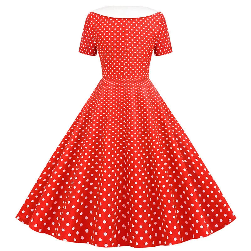 Vintage 50s A-Line Midi Dress — Peter Pan Collar, Fit & Flare Sundress