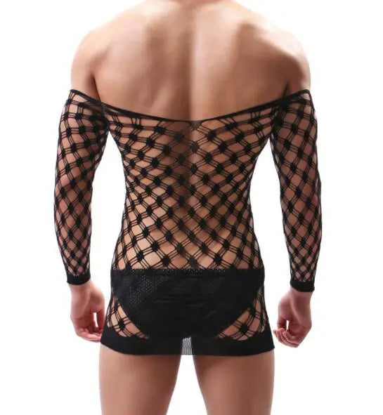 "Sissy Dayana" Sexy Grid  Bodysuit
