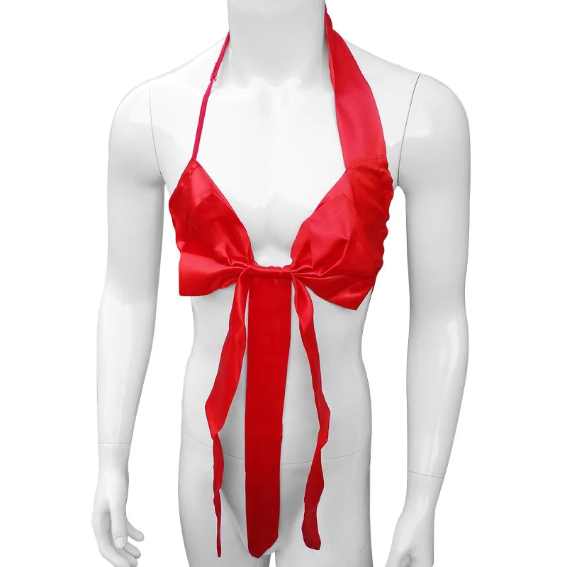 "Sissy Liam" Big Bow Backless Jumpsuit