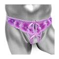 Analeia Floral Embroidery Open Crotch Panties — Sissy Lingerie Thong
