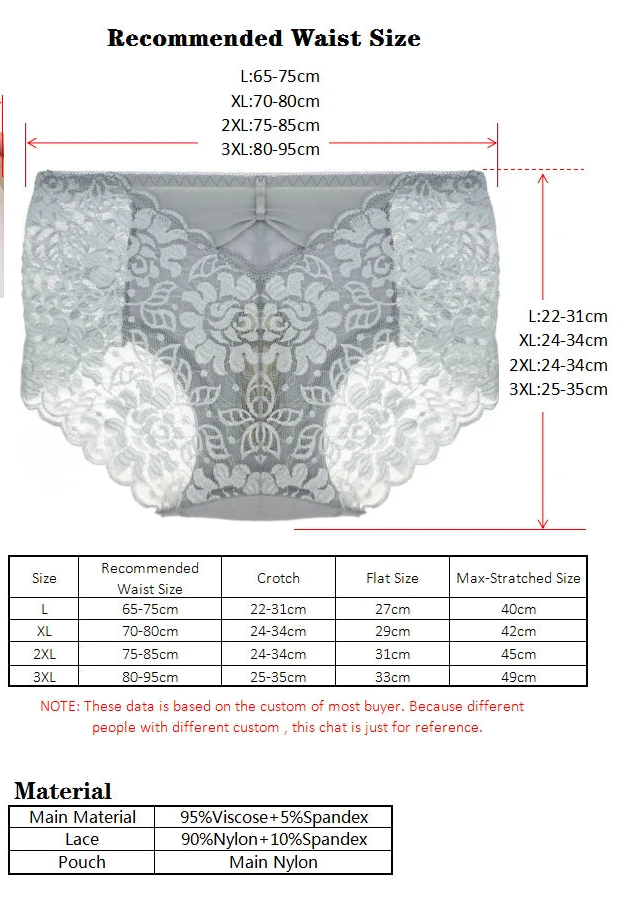 Men’s Sheer Floral Lace Briefs with U-Shaped Pouch