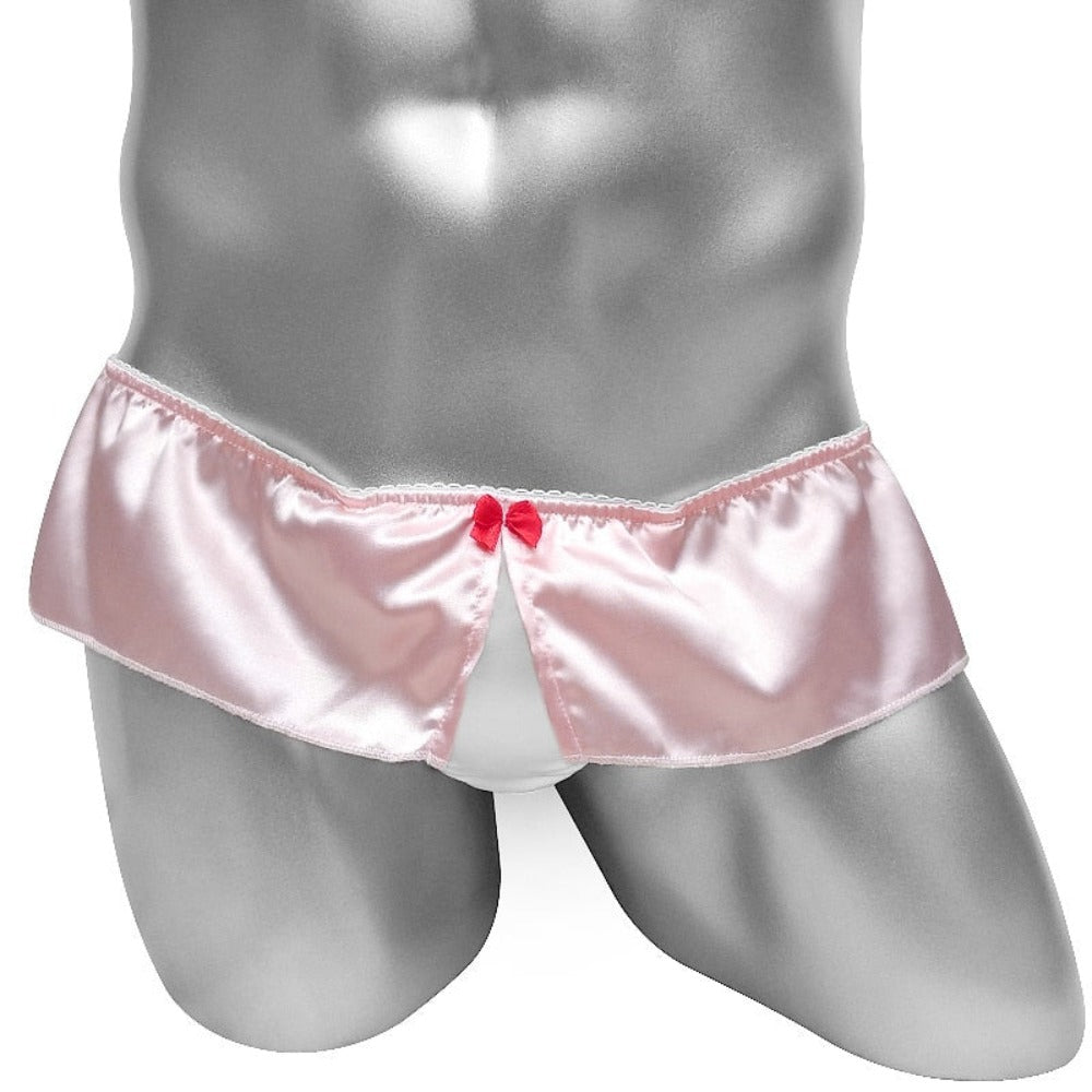Itzel Satin Skirted Thong — Sissy G-String with Flirty Mini Skirt