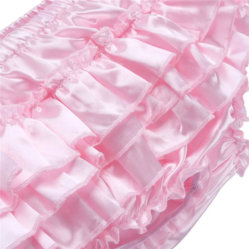 "Sissy Nylah" Satin Ruffled Bloomer