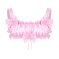 "Sissy Alexa" Satin Ruffled Elastic Straps Bra