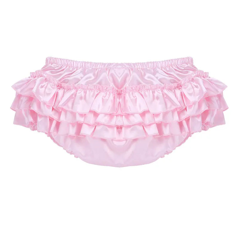 "Sissy Nylah" Satin Ruffled Bloomer