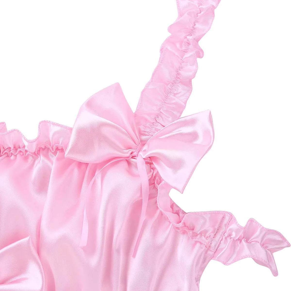 "Sissy Alexa" Satin Ruffled Elastic Straps Bra