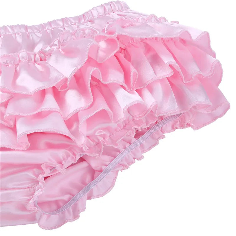 "Sissy Nylah" Satin Ruffled Bloomer