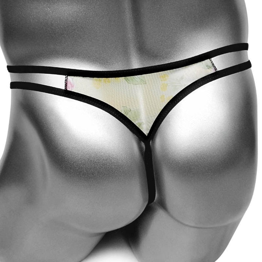 "Sissy Rosalia" Embroidered Thong Panties Gay Lingerie