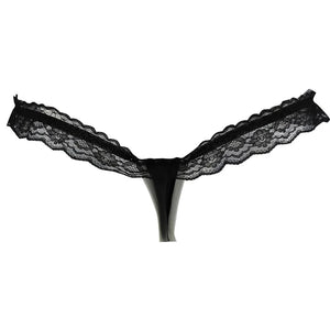 "Sissy Hazel" Patent Leather / Lace T-back  Briefs