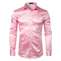 Pink Silk Satin Luxury Dress Shirt