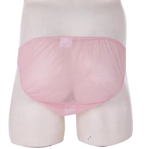 "Sissy Katie" See through Mesh Satin Briefs