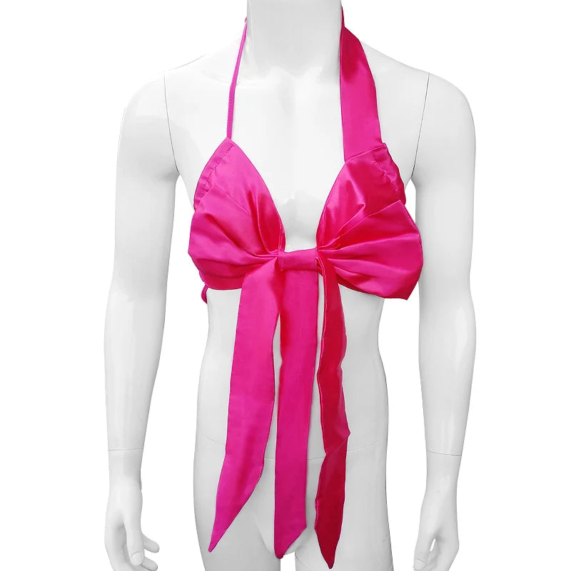 "Sissy Liam" Big Bow Backless Jumpsuit