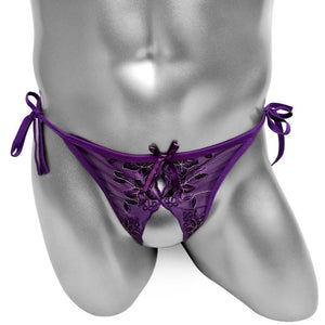 "Sissy Emory" Lace-Up Mesh Panties