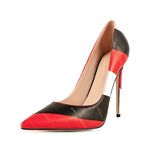 Load image into Gallery viewer, Pointed Toe Mix-Color Slip On Stiletto Pumps
