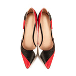 Load image into Gallery viewer, Pointed Toe Mix-Color Slip On Stiletto Pumps
